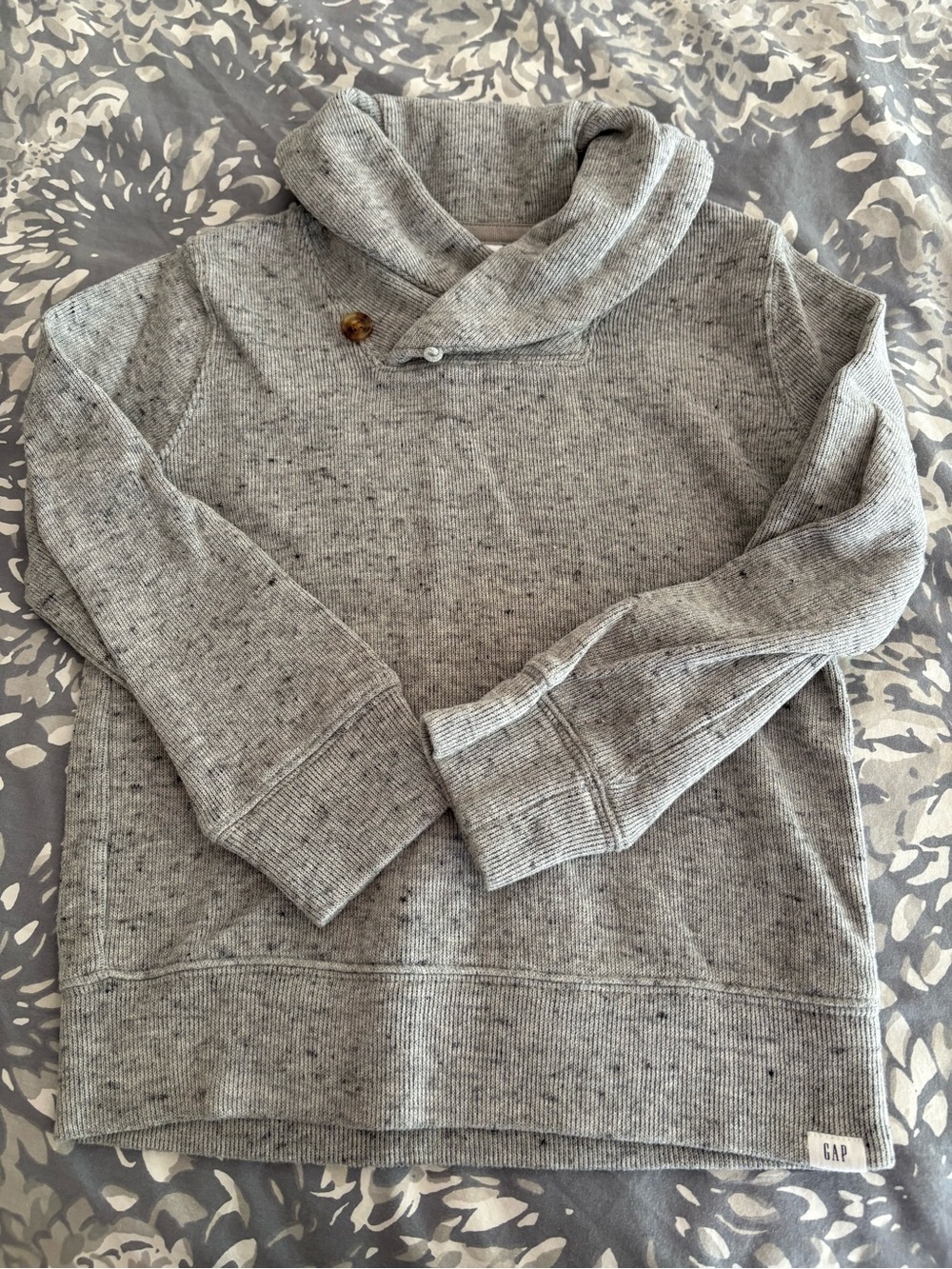 GAP baby Gray Shawl Collar Knit Sweater